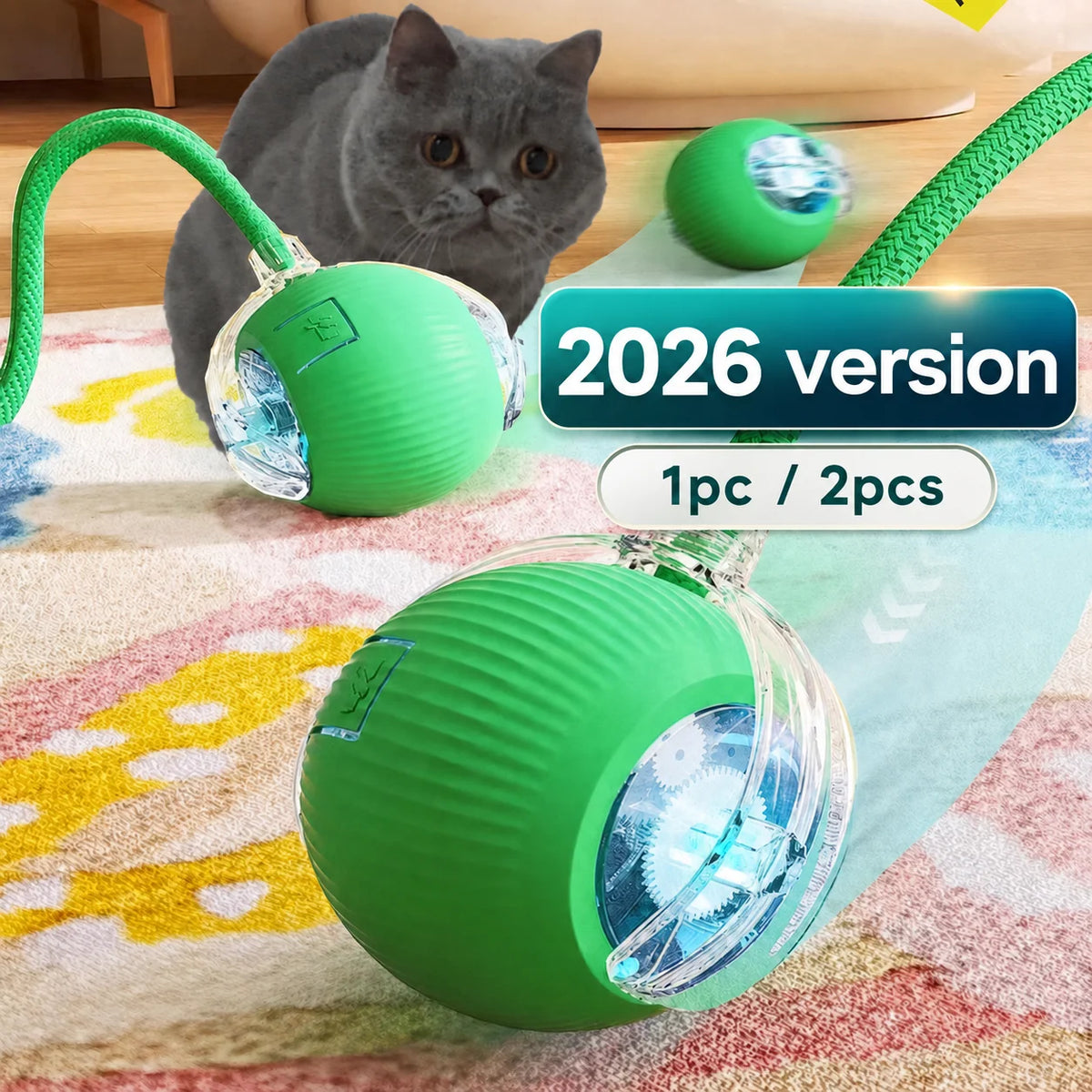 Interaktive Katzenball-Automatisches, wiederaufladbares Katzenspielzeug